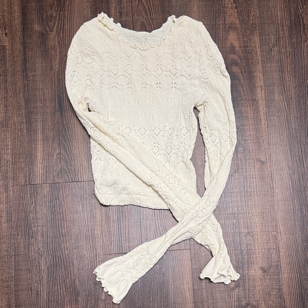Elegant Cream Lace Women's Top